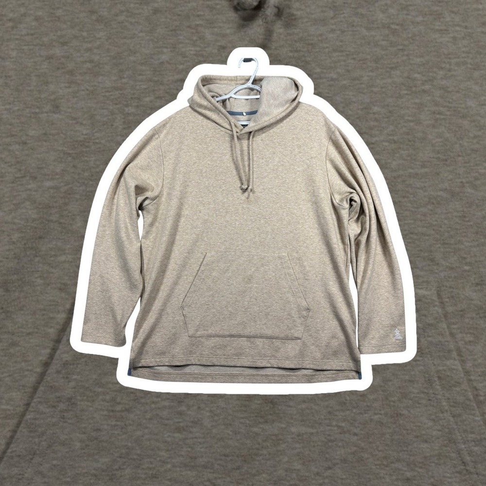 Chubbies Mens XL Tan Heathered Knit Pullover Hoodie Sweatshirt Kangaroo Pocket